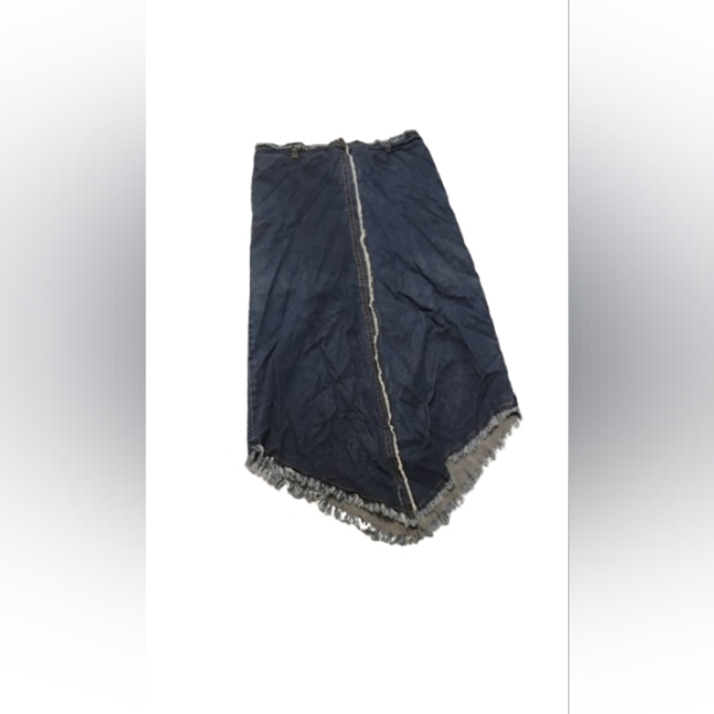 Vintage 2000s Eligio Distressed Grunge Denim Skirt Sz Small